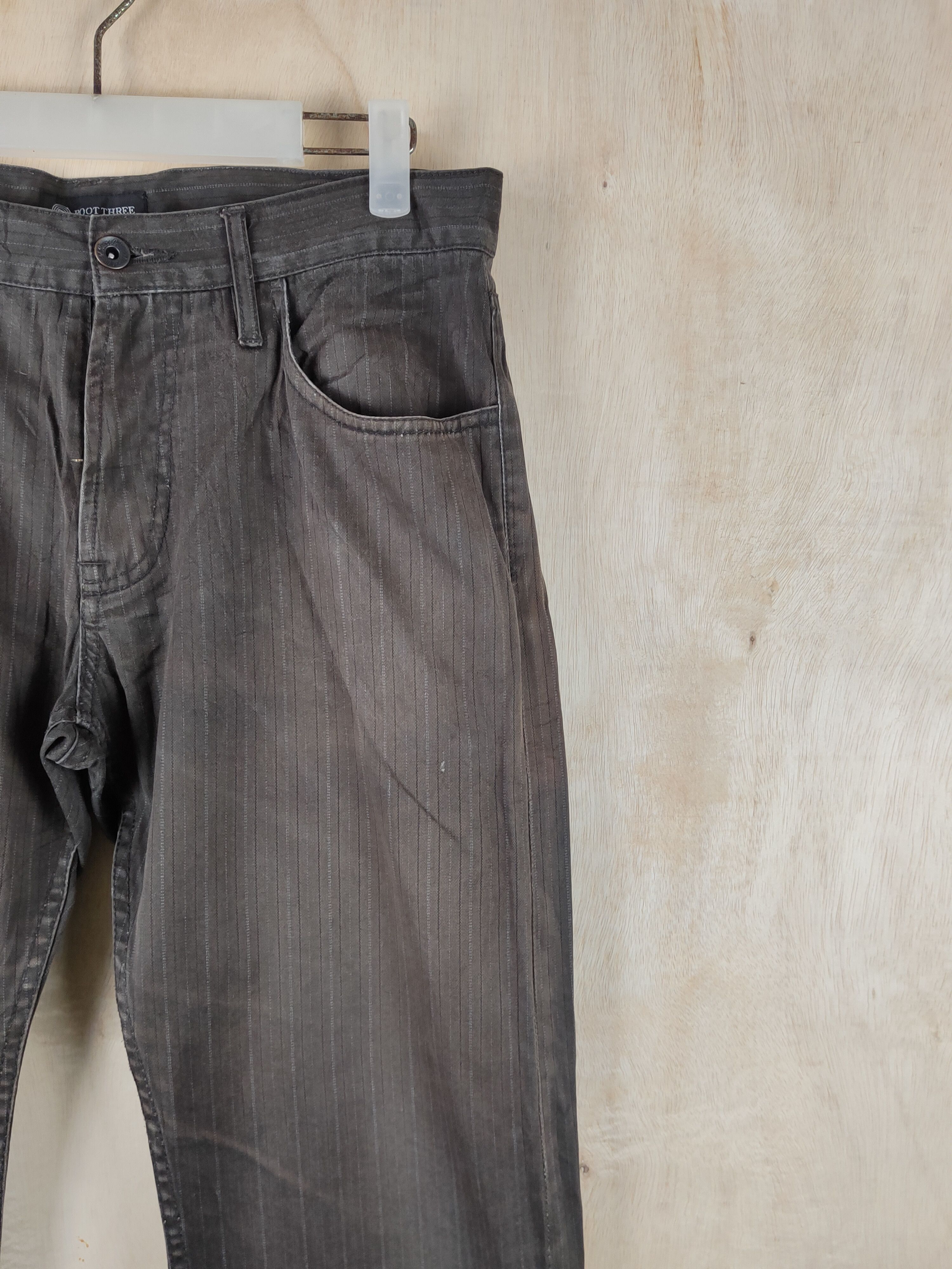 Japanese Brand Root Three Dark Brown Faded Multipocket Casual Pants #S2517 Size US 31 - 5 Thumbnail
