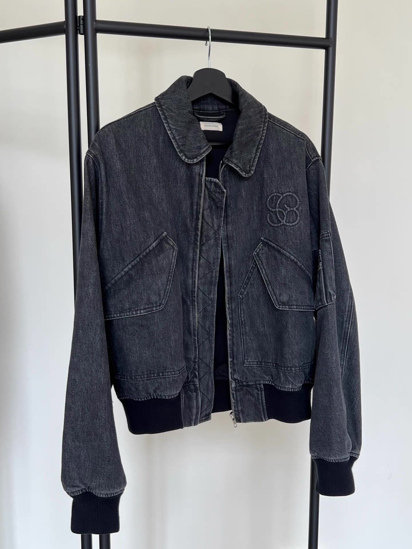 Stefan Cooke Stefan Cooke 22AW Runway Denim Bomber Jacket Q13 Size US L / EU 52-54 / 3 - 1 Thumbnail