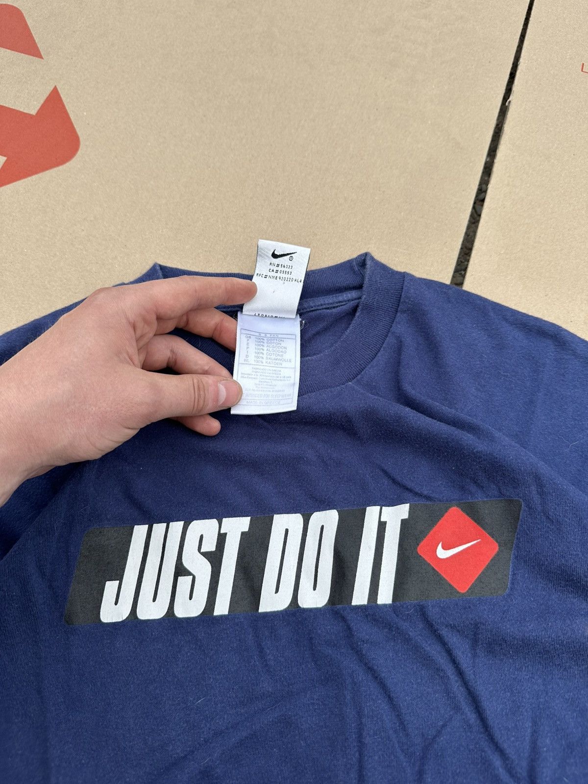 Nike × Vintage Vintage Nike Just Do It T-Shirt Y2K Style Size US S / EU 44-46 / 1 - 7 Thumbnail