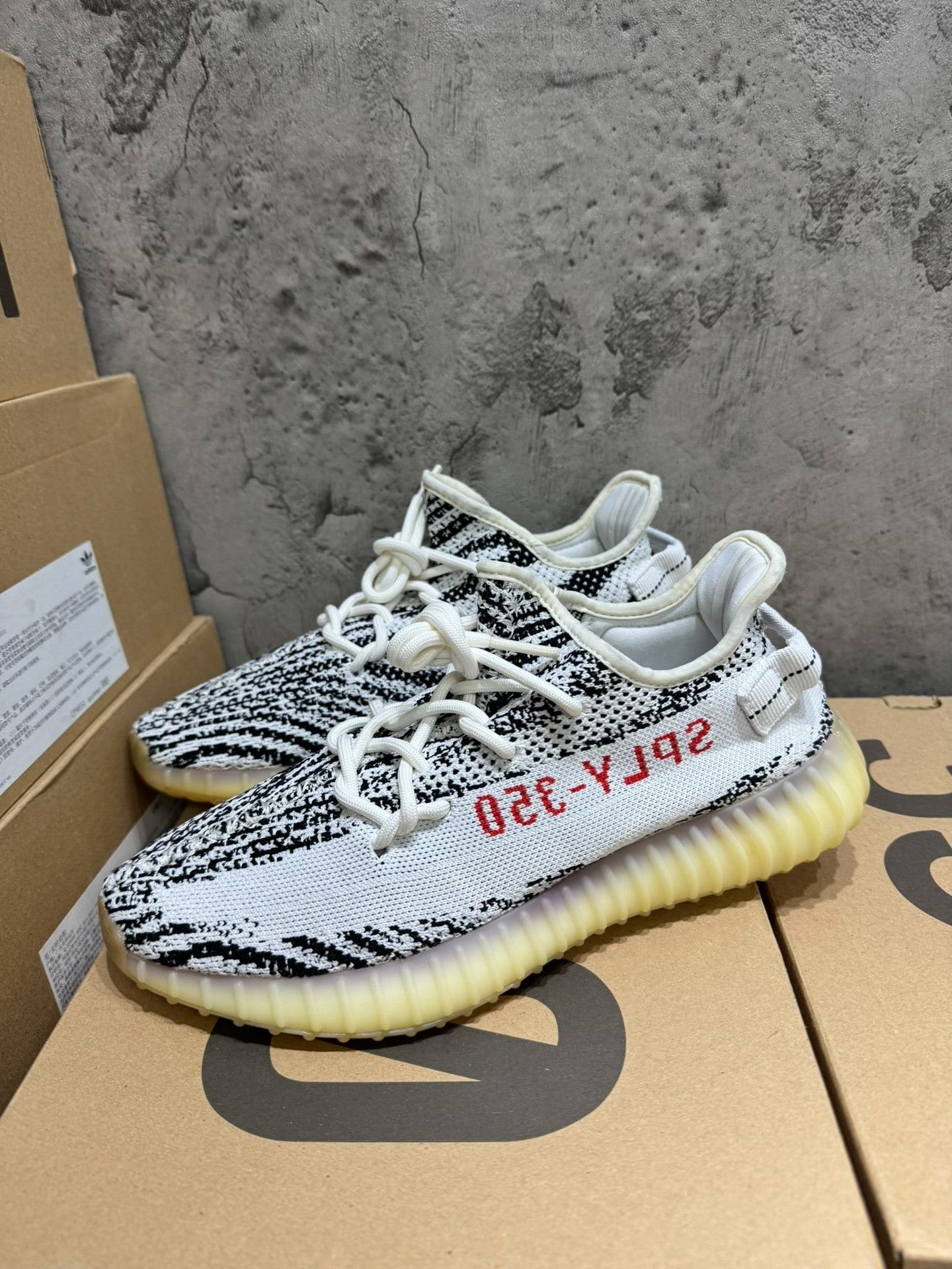 Adidas Adidas YEEZY350 White Lowtop Sneakers 42 Men Size US 9 / EU 42 - 1 Thumbnail