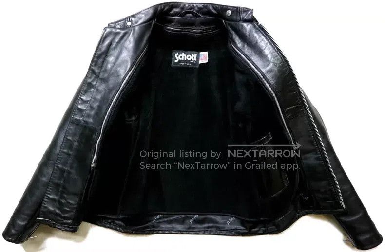Schott 641 Straight stand-up collar leather jacket Size US M / EU 48-50 / 2 - 3 Thumbnail