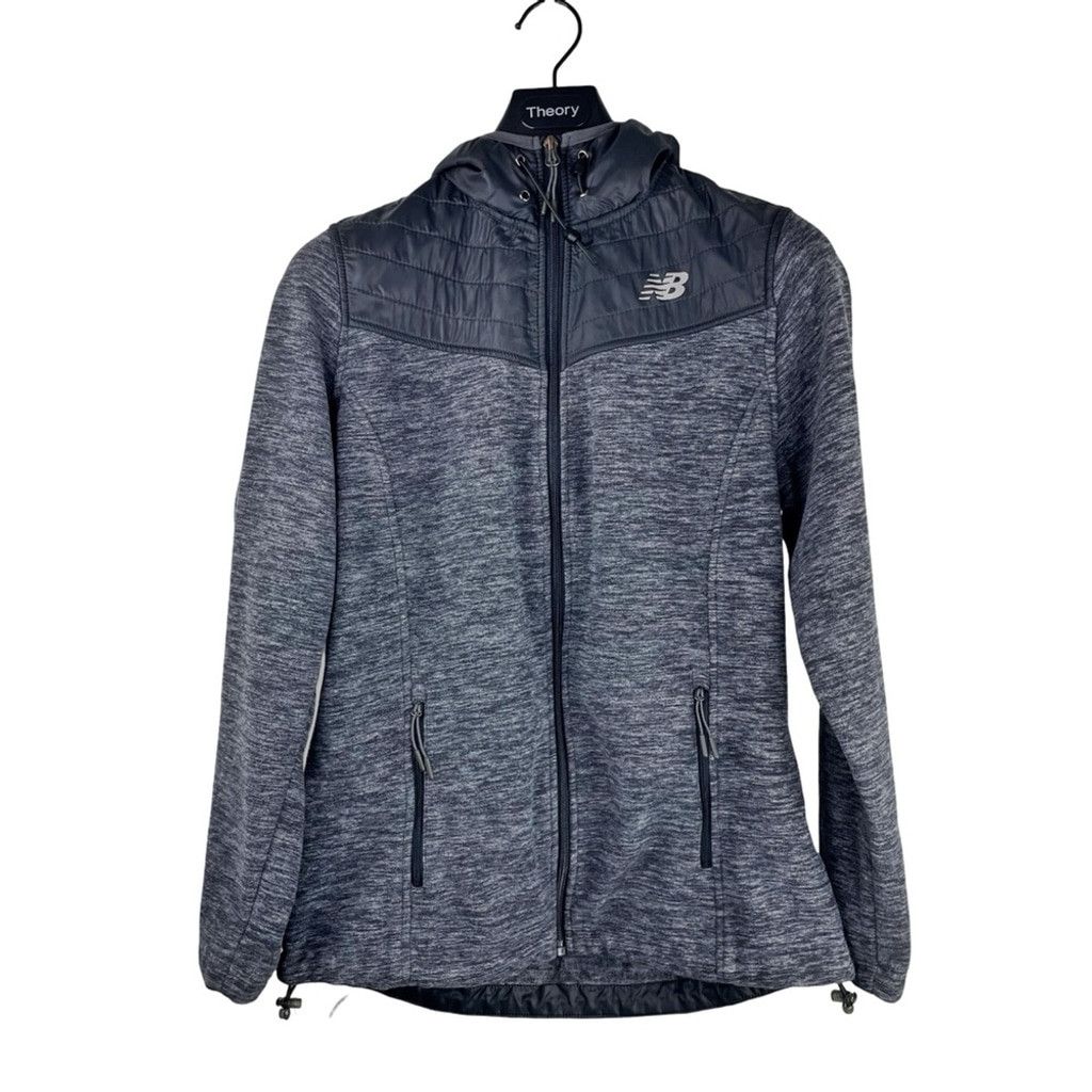 New Balance NEW BALANCE Women's Black & Charcoal Fleece Hoodie Jacket S Size S / US 4 / IT 40 - 5 Thumbnail