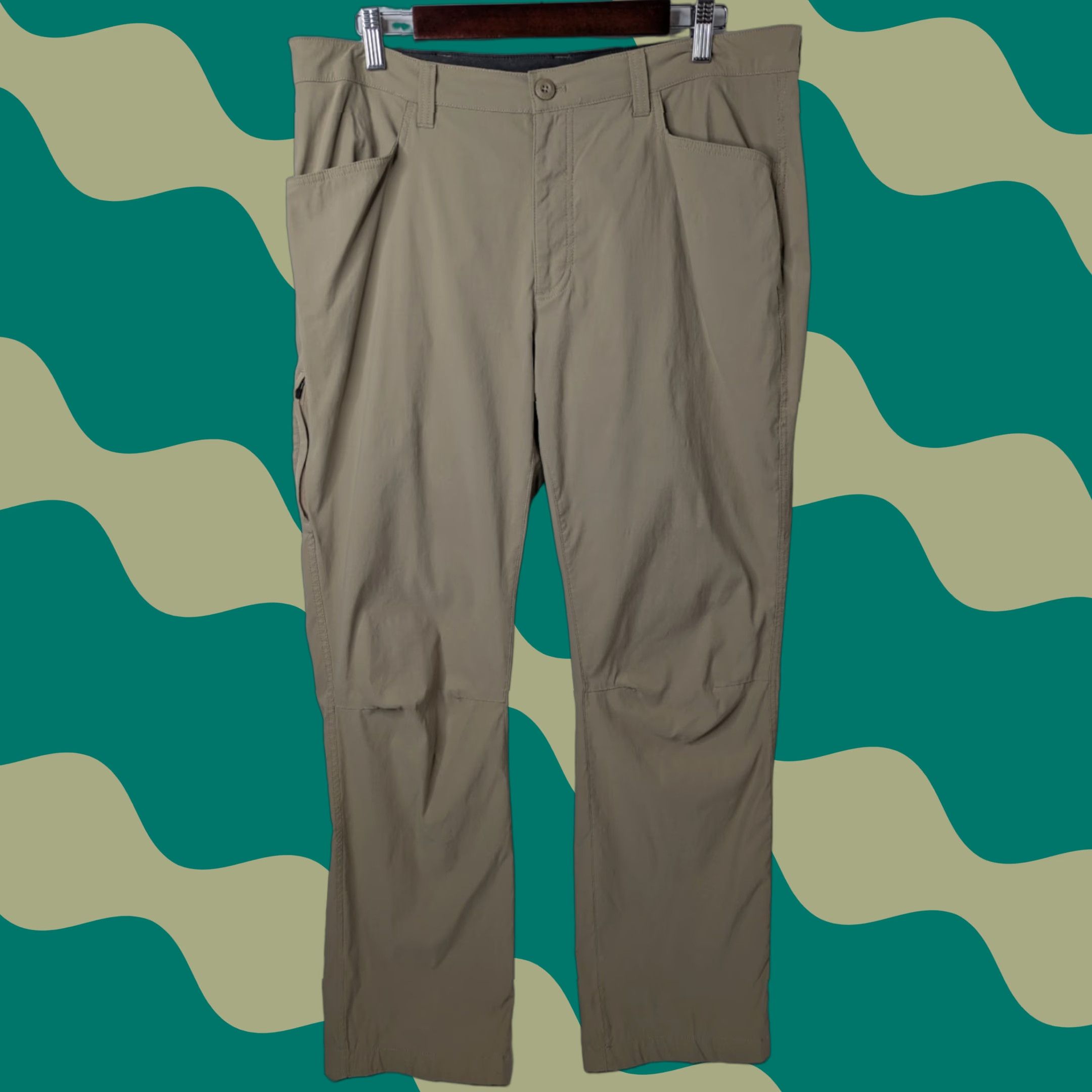 Eddie Bauer EDDIE BAUER Men’s Tech Pants Sz 36x32 Beige Nylon Stretch Outdoor Hiking Fishing Size US 36 / EU 52 - 1 Thumbnail
