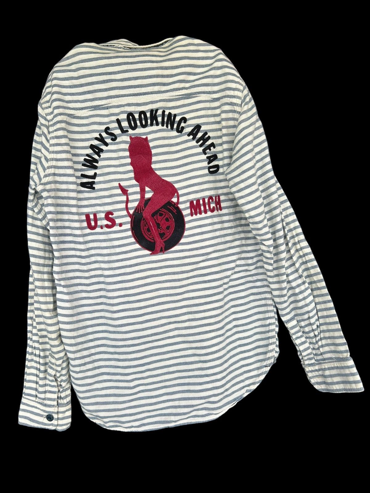 Hysteric Glamour × Japanese Brand × Vintage HYSTERIC GLAMOUR ALWAYS LOOKING AHEAD US MICH Buton up shirt Size US S / EU 44-46 / 1 - 3 Thumbnail