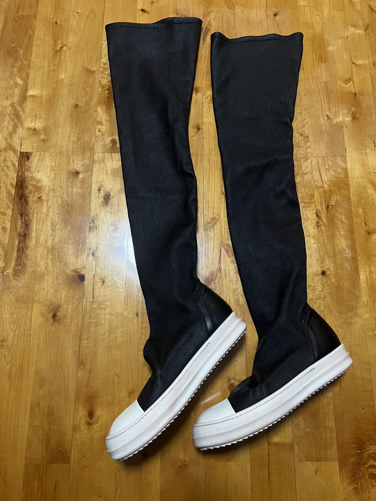 Rick Owens Rick owens mainline leather thigh high stocking sz 37 Size US 7 / IT 37 - 2 Thumbnail