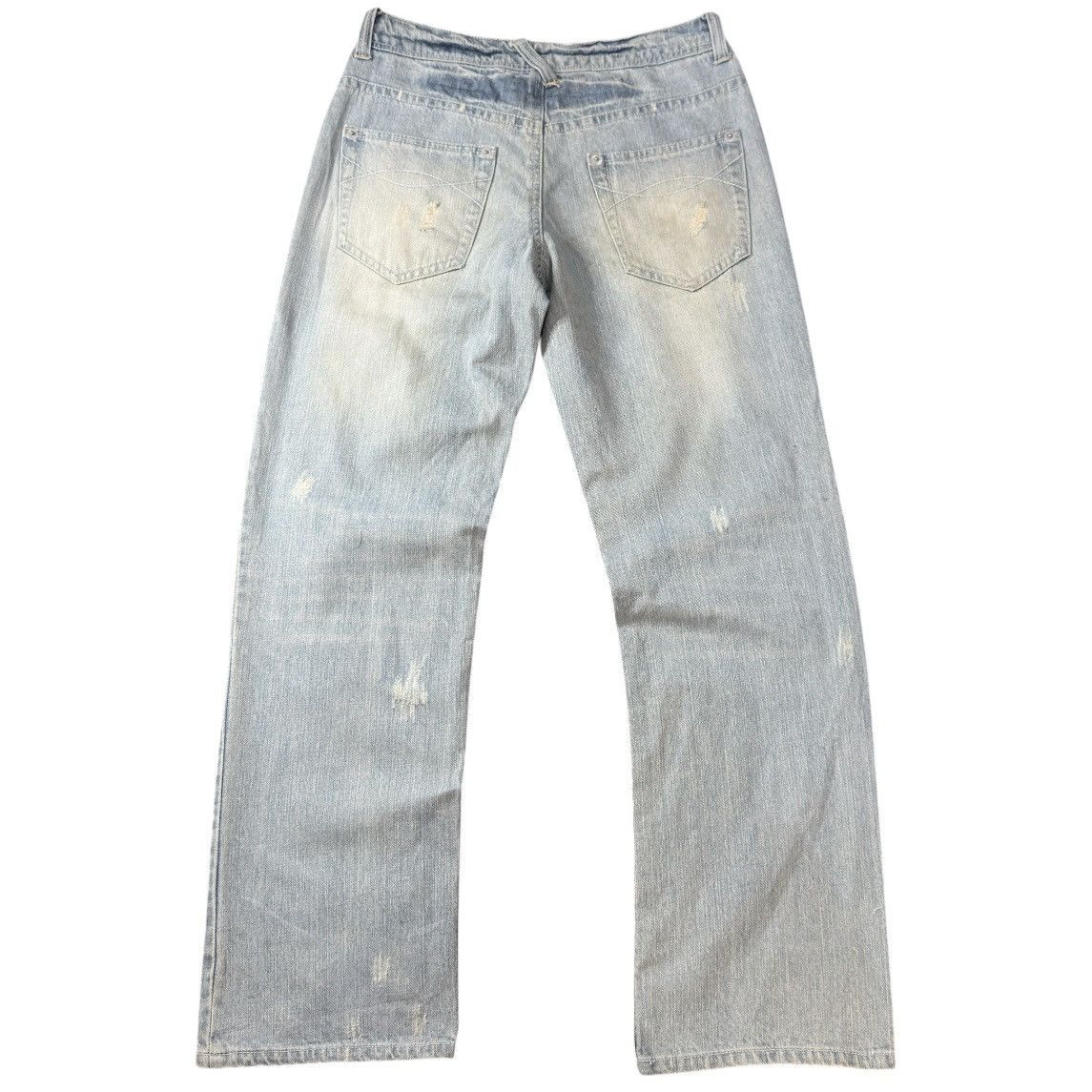 Hysteric Glamour Japanese Avant Garde Riche Glamour Wideleg Distressed Jeans Size 30" / US 8 / IT 44 - 2 Thumbnail