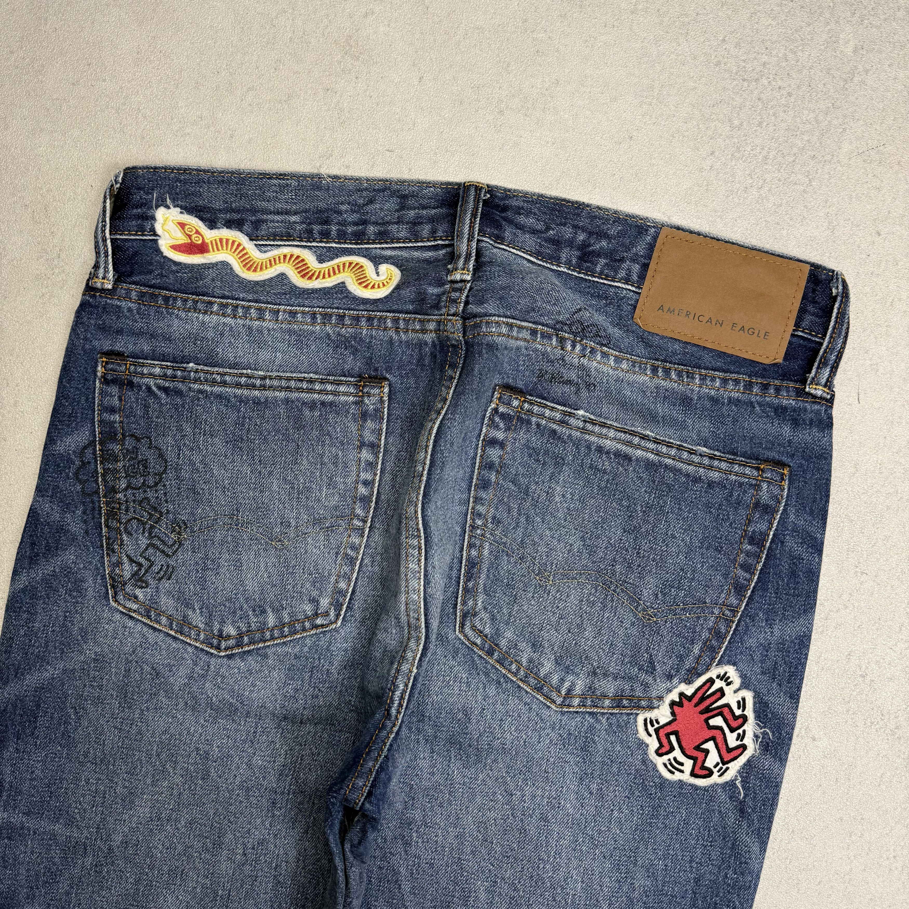 Keith Haring American Eagle x Keith Haring Patches Slim Fit Jeans Size US 30 / EU 46 - 5 Thumbnail