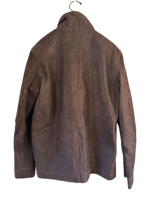 Billy Reid Waxed leather chore jacket Grailed