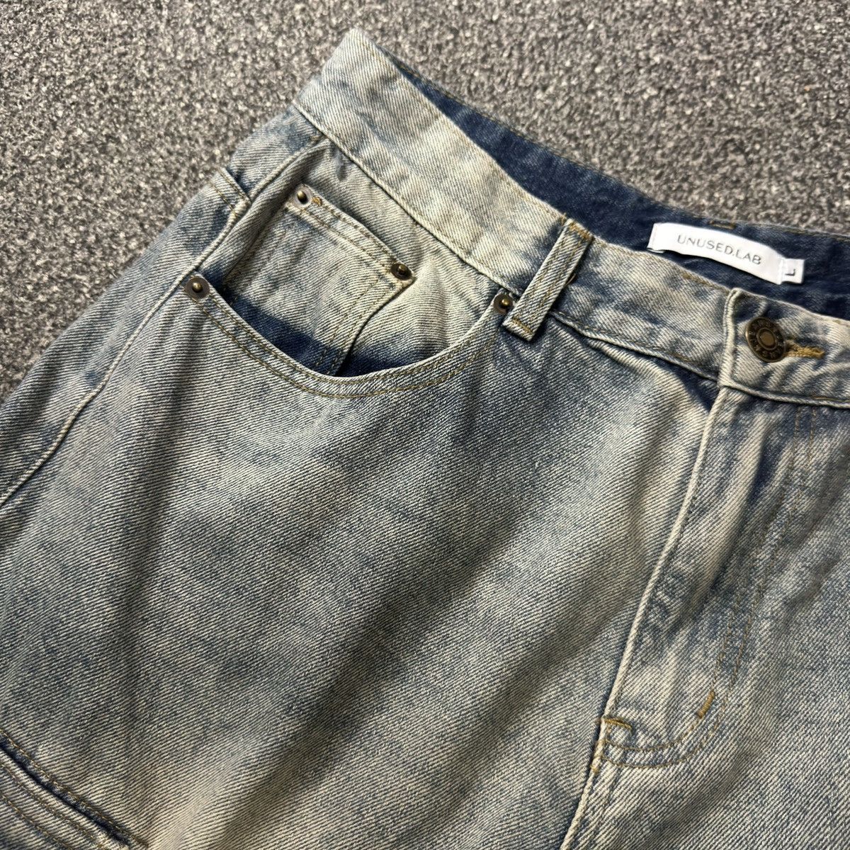 If Six Was Nine 🔥🇯🇵 Japanese Crazy Baggy Unsed.Lab Multi Pocket LGB Jeans Size US 32 / EU 48 - 13 Thumbnail
