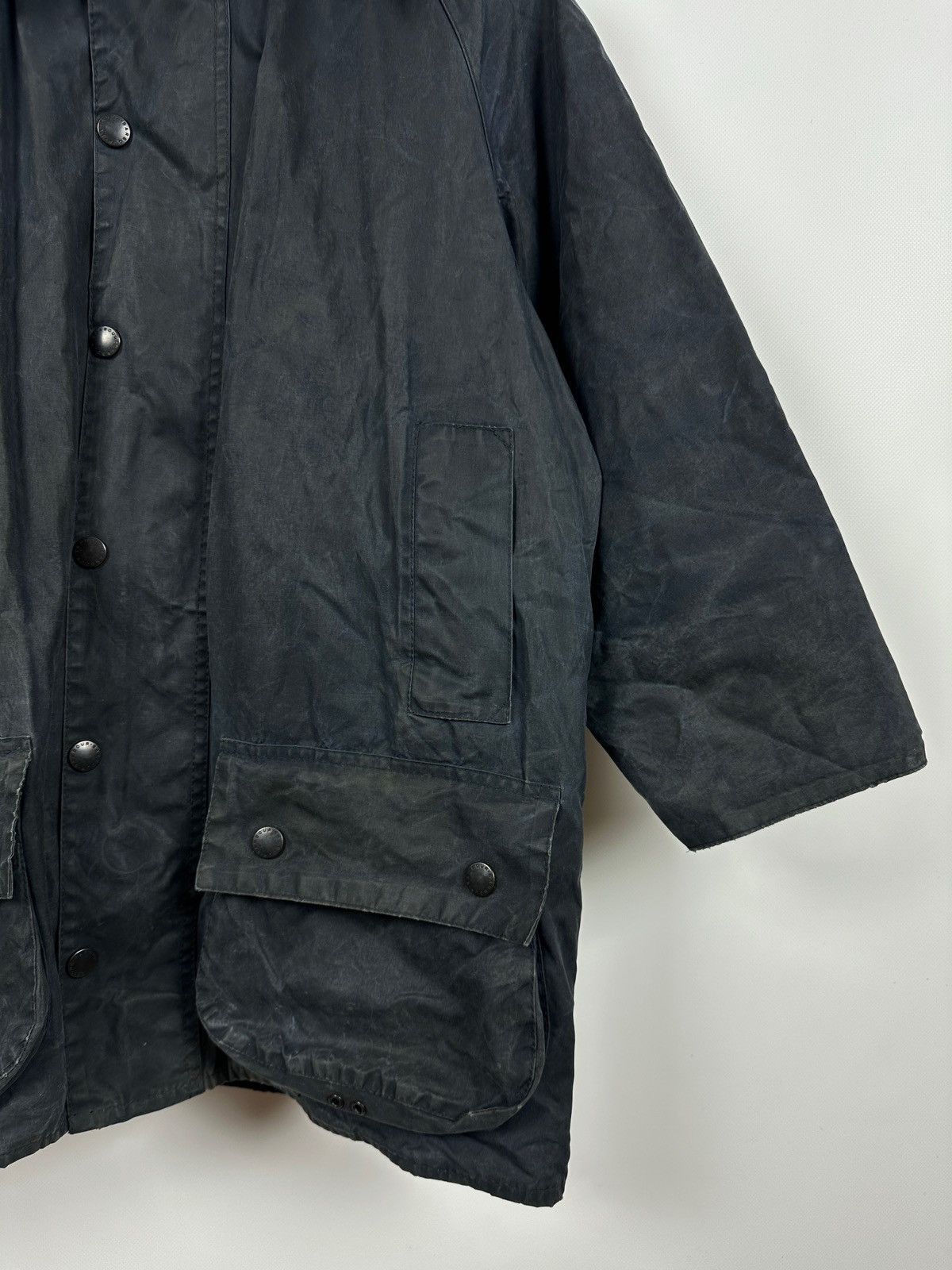 Barbour Vintage Barbour Beaufort Navy Waxed Jacket/Warm Pile Lining Size US L / EU 52-54 / 3 - 11 Thumbnail