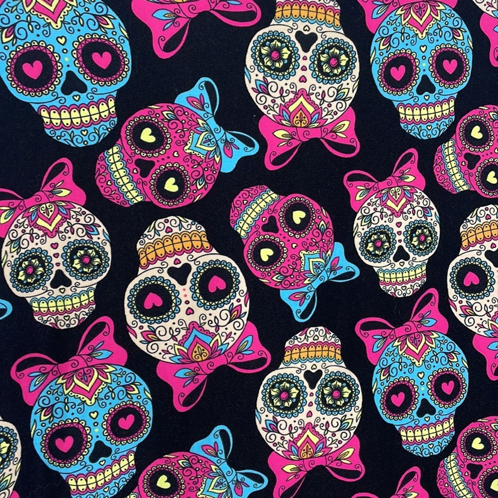 Walmart NWOT Colorful Skulls Long Sleeve Shirt Size XXL / US 16-18 / IT 52-54 - 3 Thumbnail