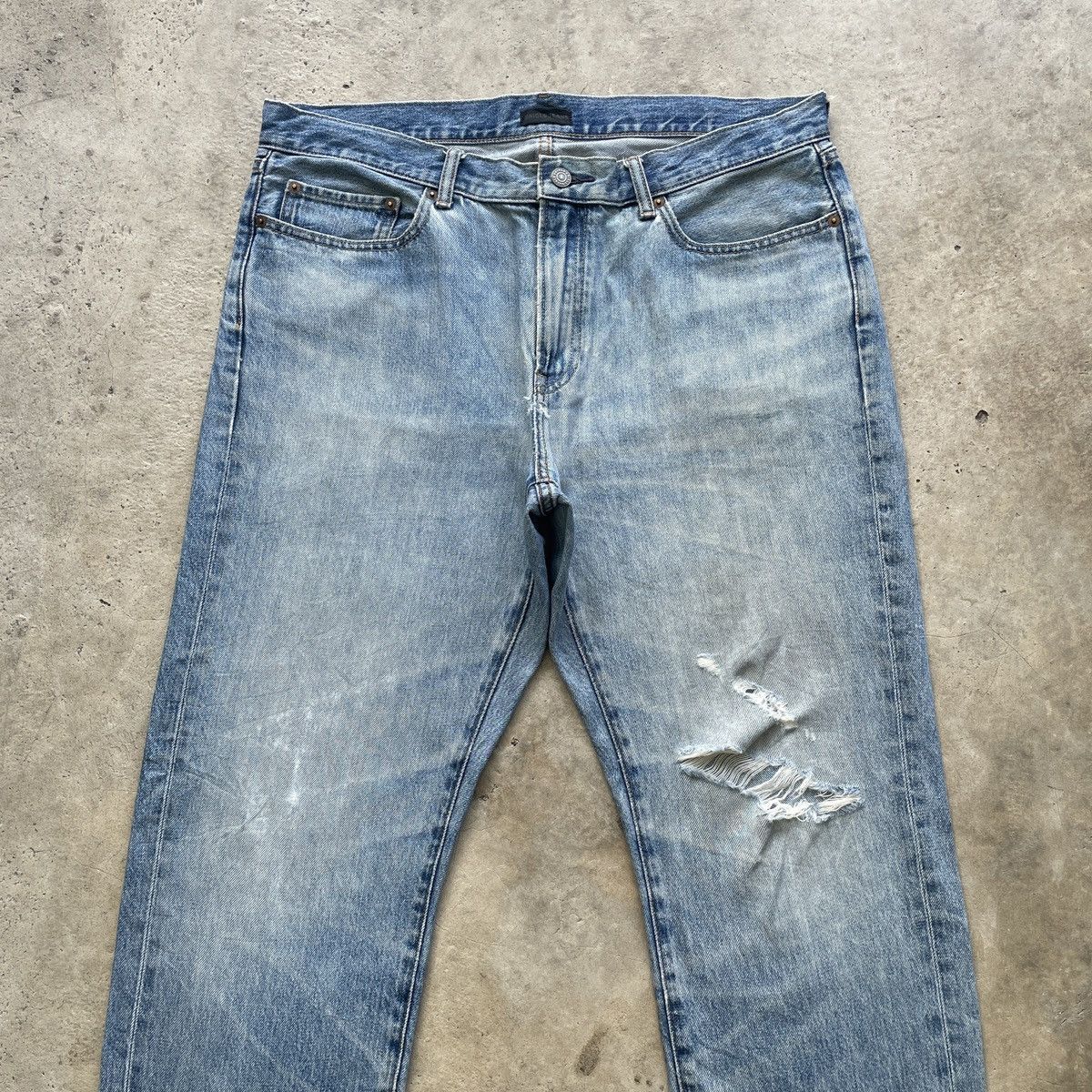 Japanese Brand W37 Vintage Distressed Japanese Jeans Faded Denim Pants Size US 37 - 3 Thumbnail