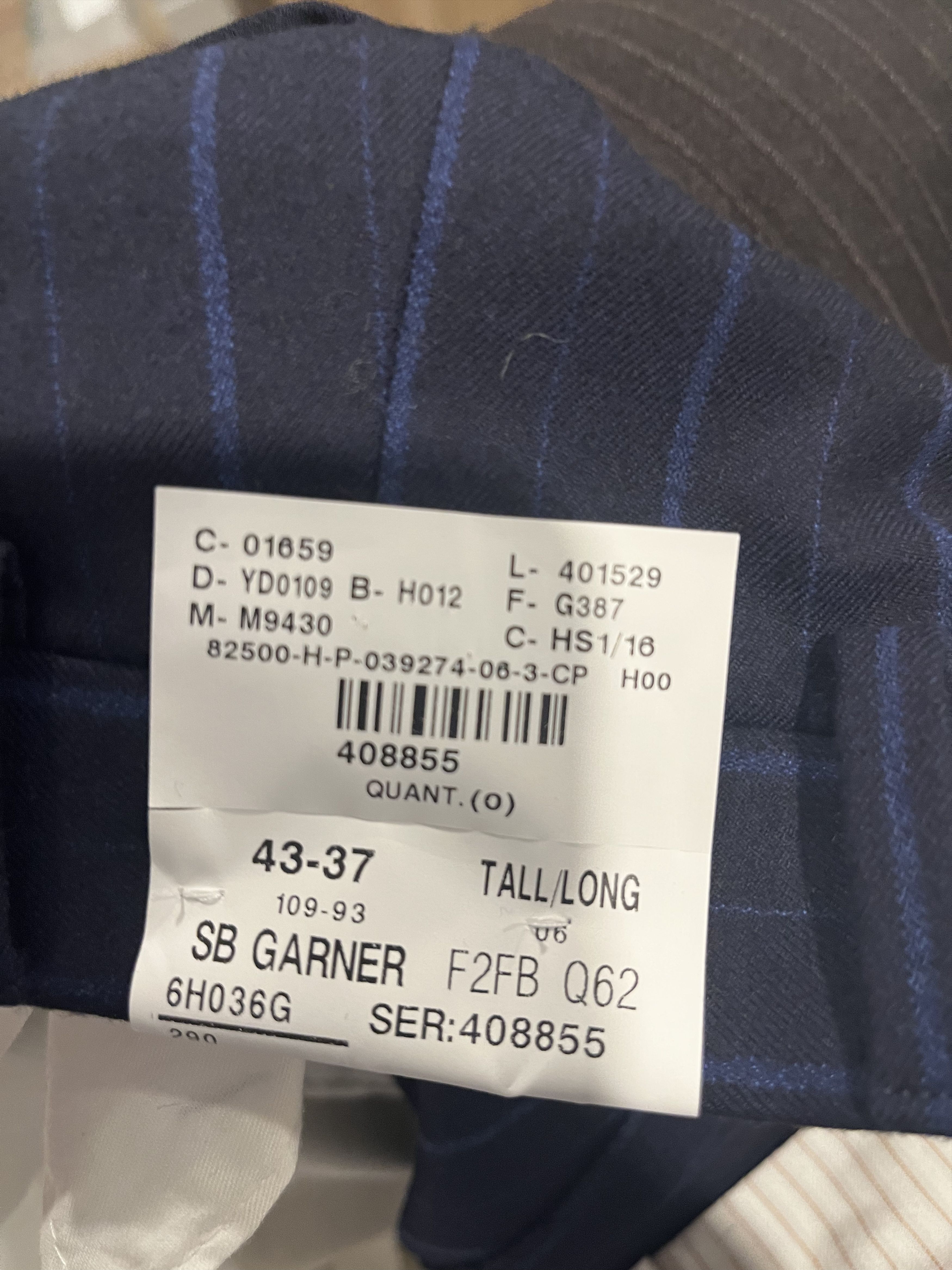 Samuelsohn Brand new Samuelsohn 2 piece luxury suit striped wool blue Size 42L - 13 Thumbnail