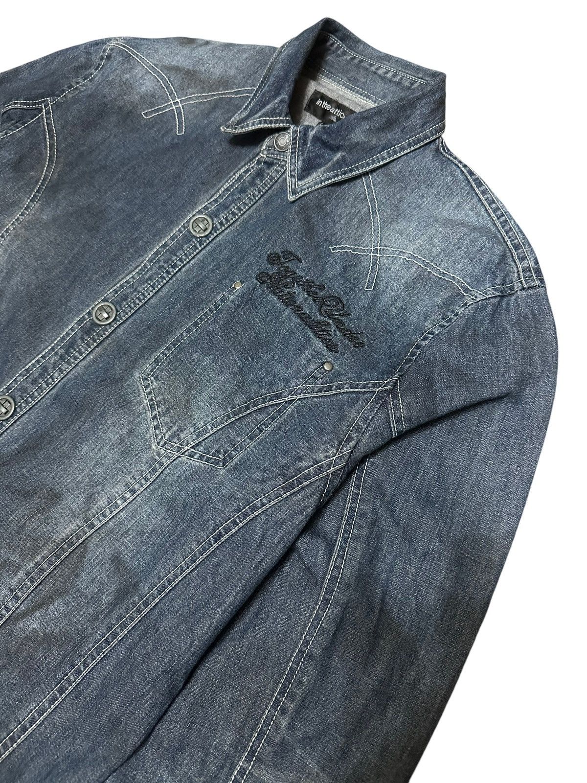 Hysteric Glamour × Japanese Brand × Vintage Japan In the attic Mud Wash Denim Shirts Size US S / EU 44-46 / 1 - 3 Thumbnail
