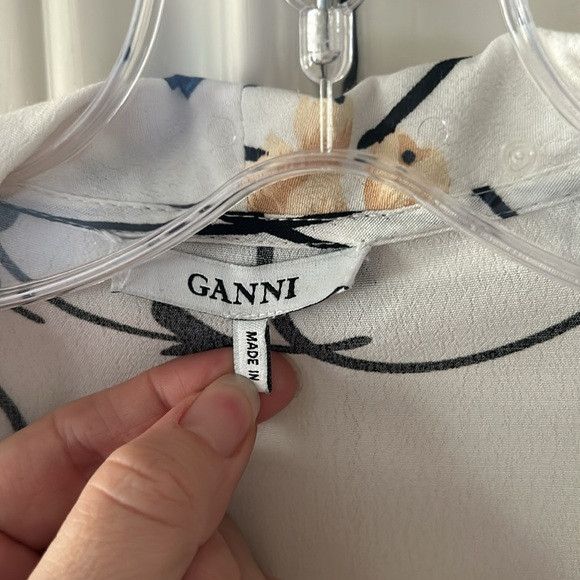 Ganni 🎀GANNI DALTON CREPE VANILIA KIMONO WRAP DRESS LADIES sz 38 Size XS / US 0-2 / IT 36-38 - 5 Thumbnail