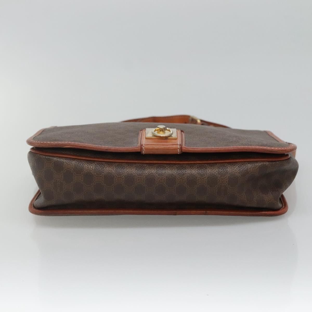 Celine CELINE Macadam Canvas Shoulder Bag Pvc Leather Brown Size ONE SIZE - 9 Thumbnail
