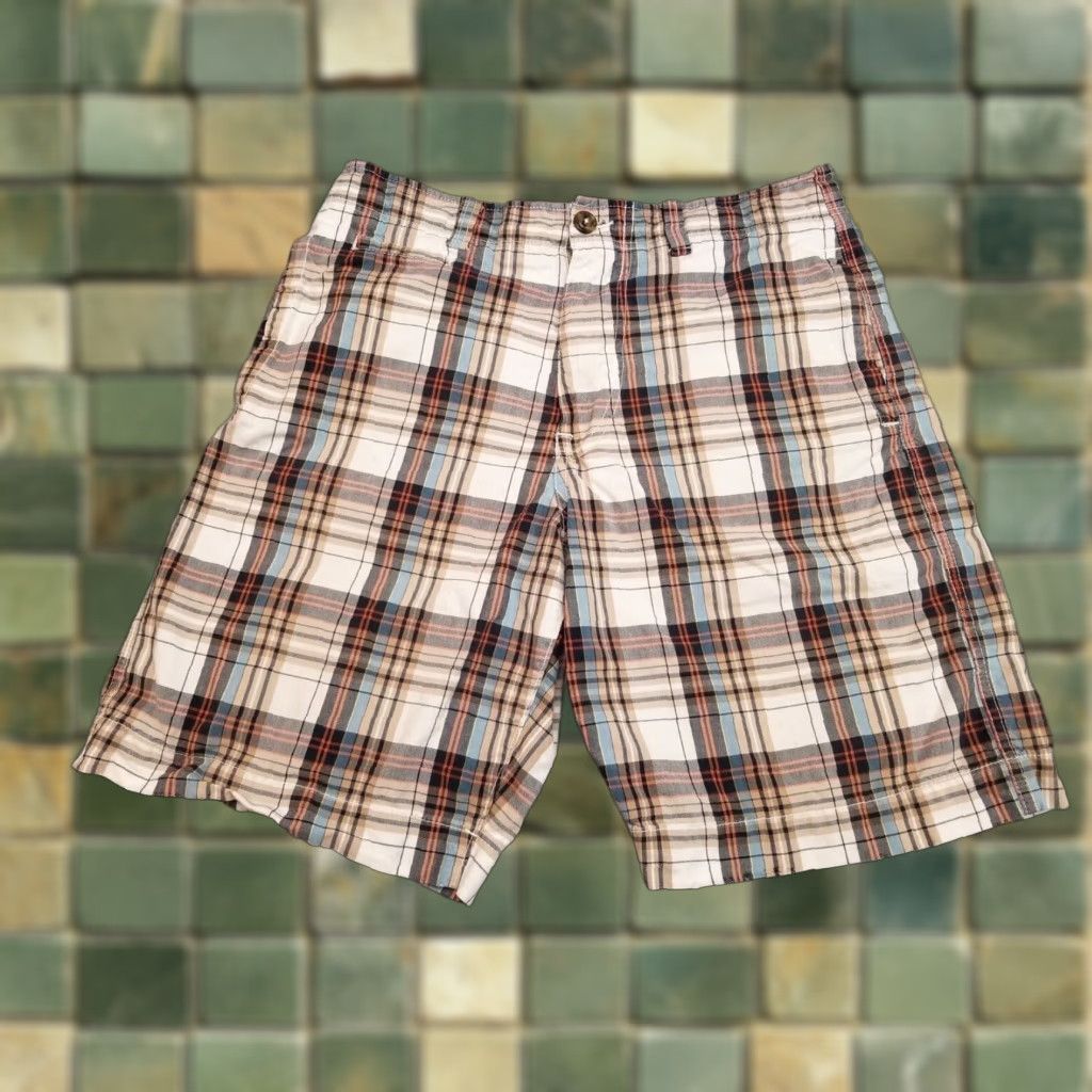 American Eagle Outfitters American Eagle Shorts Men 32 Blue Plaid Bermuda Flat Front Casual Outdoor Mens Size US 32 / EU 48 - 1 Thumbnail