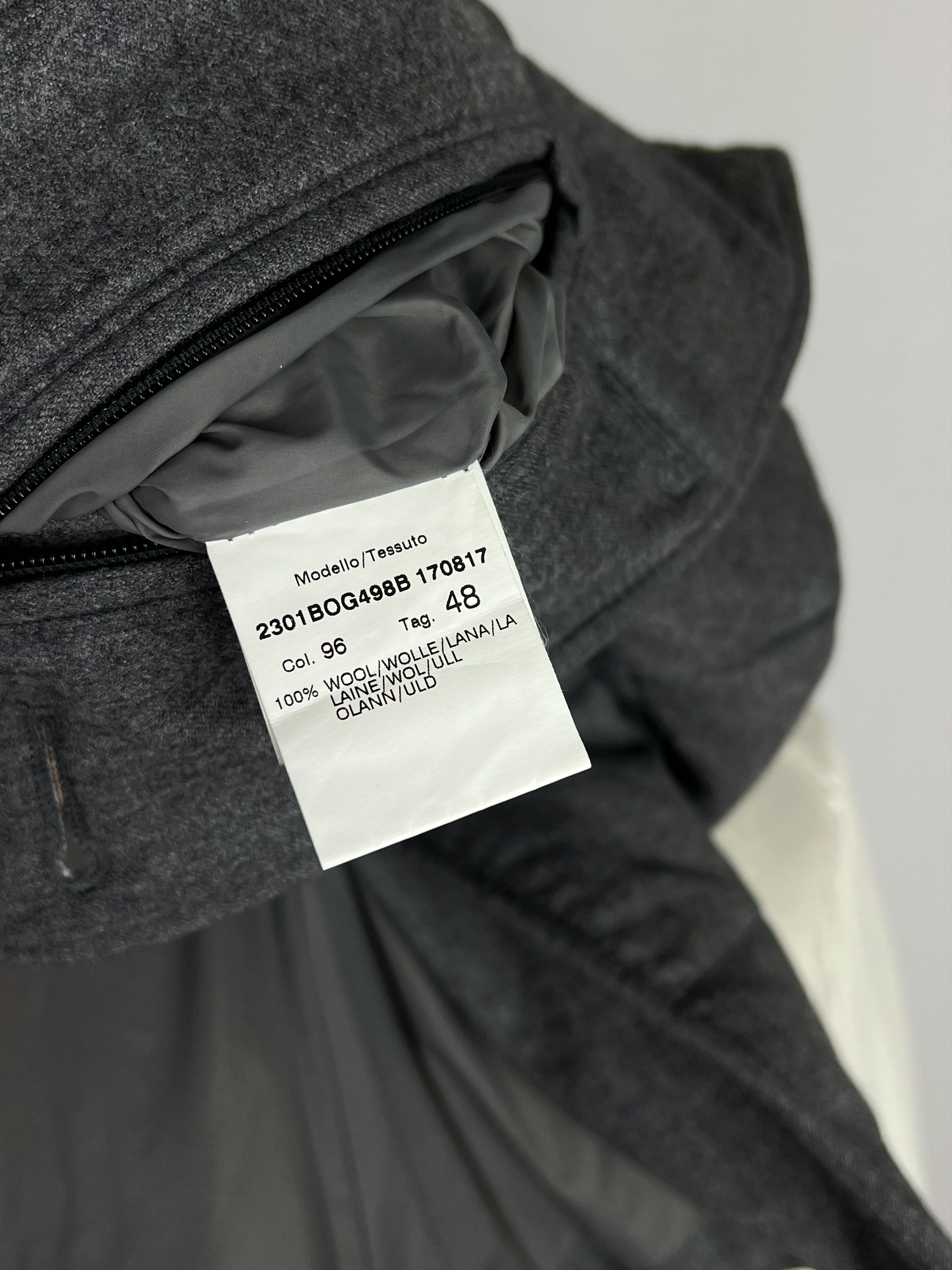 Boggi Vitale Barberis Wool Single-Breasted Insulated Coat Size US M / EU 48-50 / 2 - 12 Thumbnail