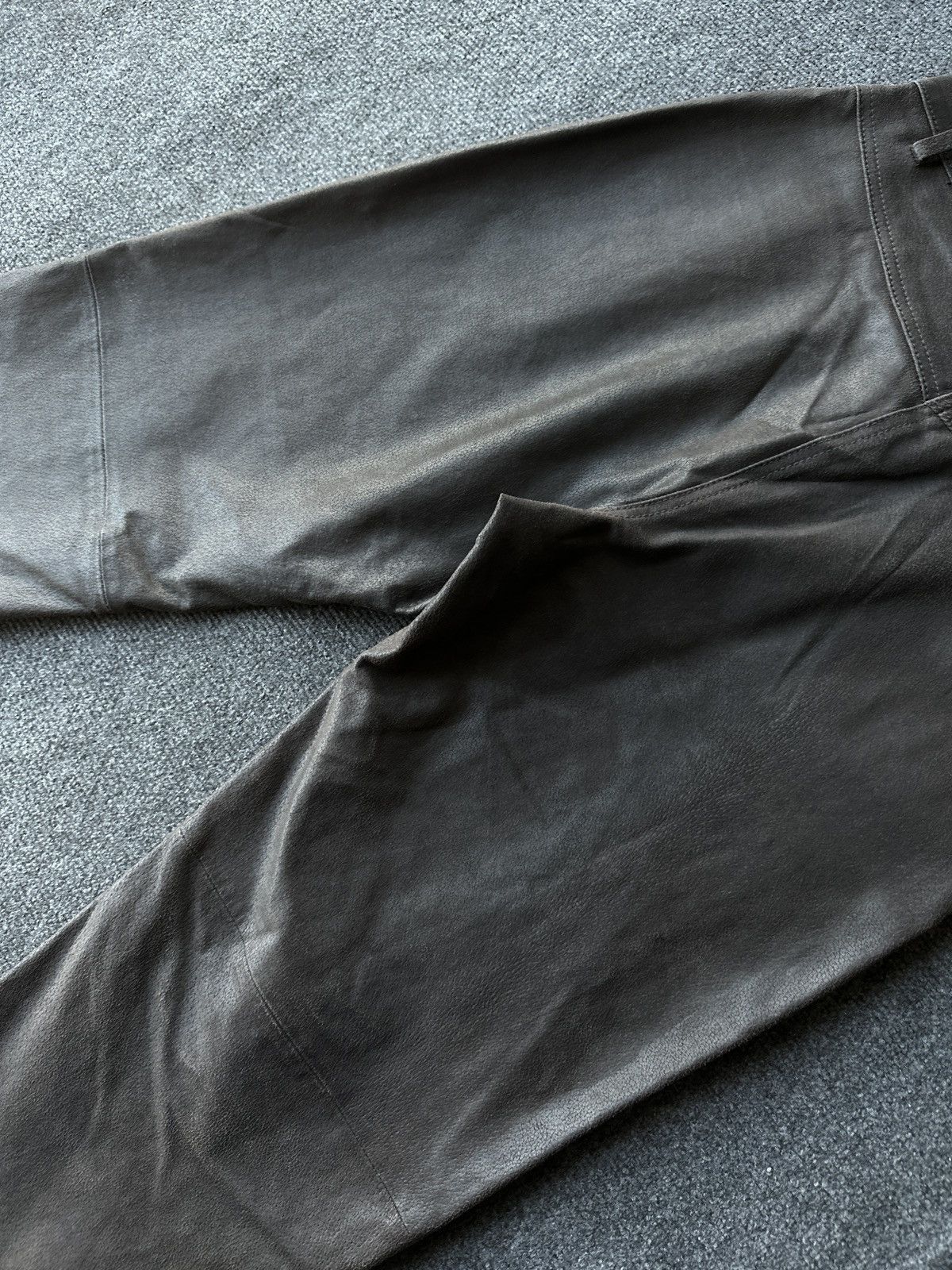 Leather 🚨Vintage leather pants motorcycles dark brown LUXURY Y2K Size 29" - 14 Thumbnail