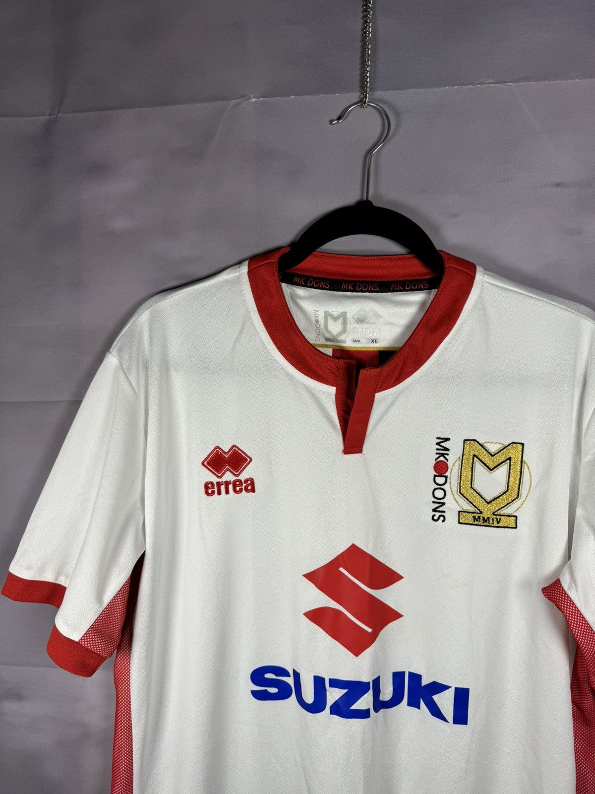 Errea × Vintage Vintage Mk Dons 2017/18 Errea Soccer Jersey Blokcore XL Size US XL / EU 56 / 4 - 3 Thumbnail