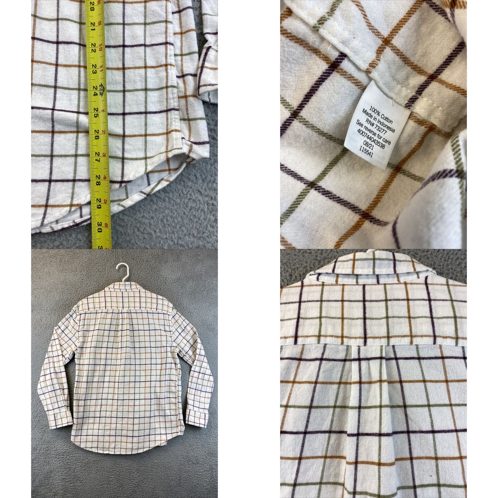 Croft & Barrow Croft & Barrow Men’s Dress Shirt Long Sleeve Button Down Plaid L 77-23 Size 42R - 8 Thumbnail