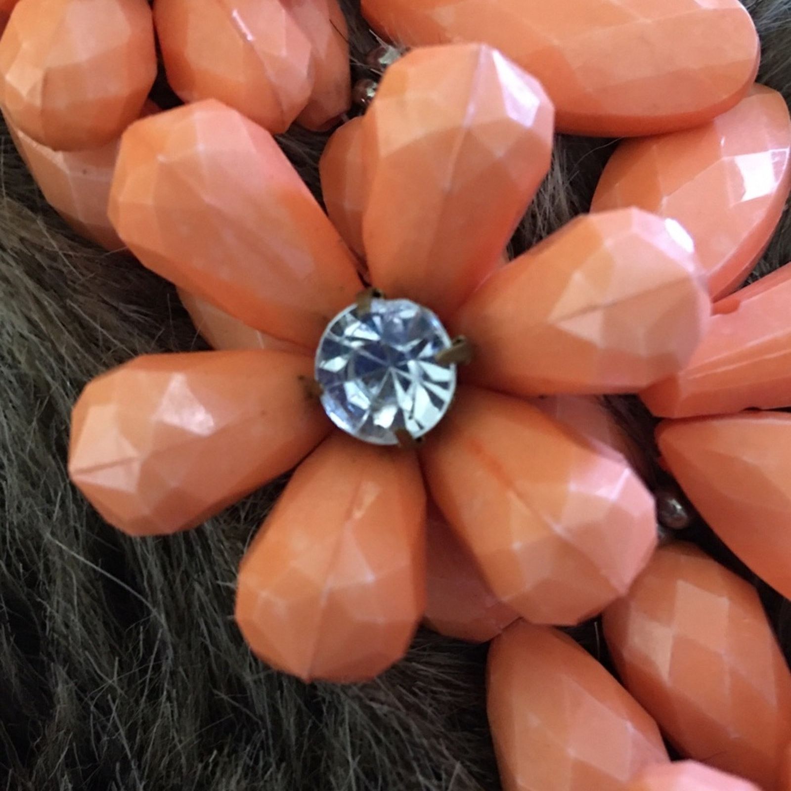 Vintage Vintage 90s faceted creamsicle chandelier necklace Size ONE SIZE - 8 Thumbnail