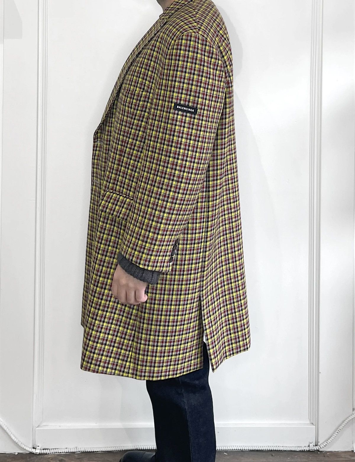 Balenciaga Oversized tartan tweed double breasted coat Size US M / EU 48-50 / 2 - 3 Thumbnail