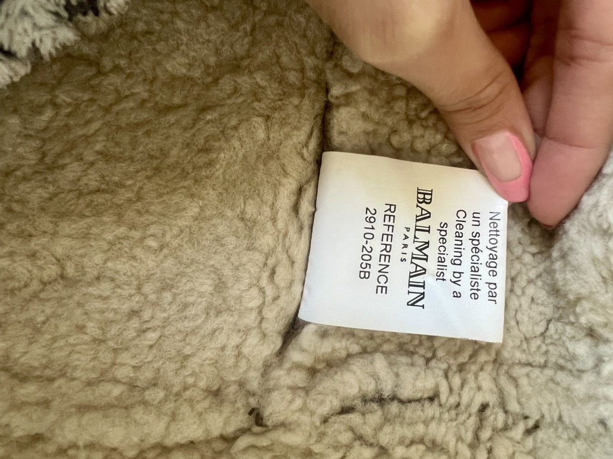 Balmain Balmain Brown Aged Suede & Ivory Sheepskin Coat (Size 38) Size S / US 4 / IT 40 - 7 Thumbnail
