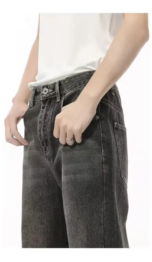 Jean washed faded cleanfit skate punk grunge baggy jeans Size US 33 - 3 Thumbnail