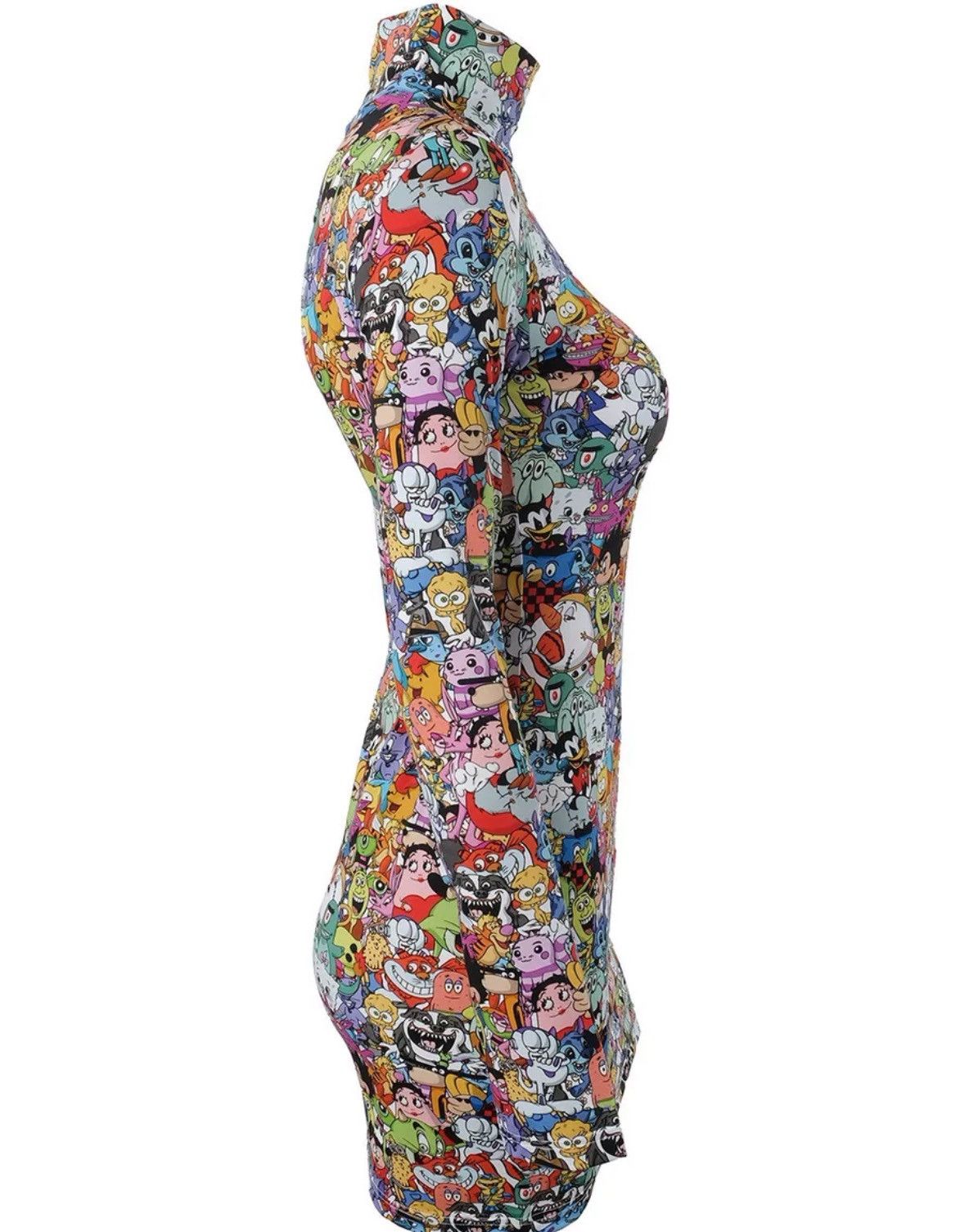 Vetements VETEMENTS Cartoon Pattern Tight Dress2412-Nextarrow Size M / US 6-8 / IT 42-44 - 3 Thumbnail