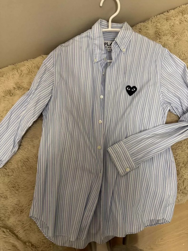 Comme des Garcons Comme Des Garcons Striped heart-shaped shirt 2505-Nextarrow Size US S / EU 44-46 / 1 - 1 Thumbnail