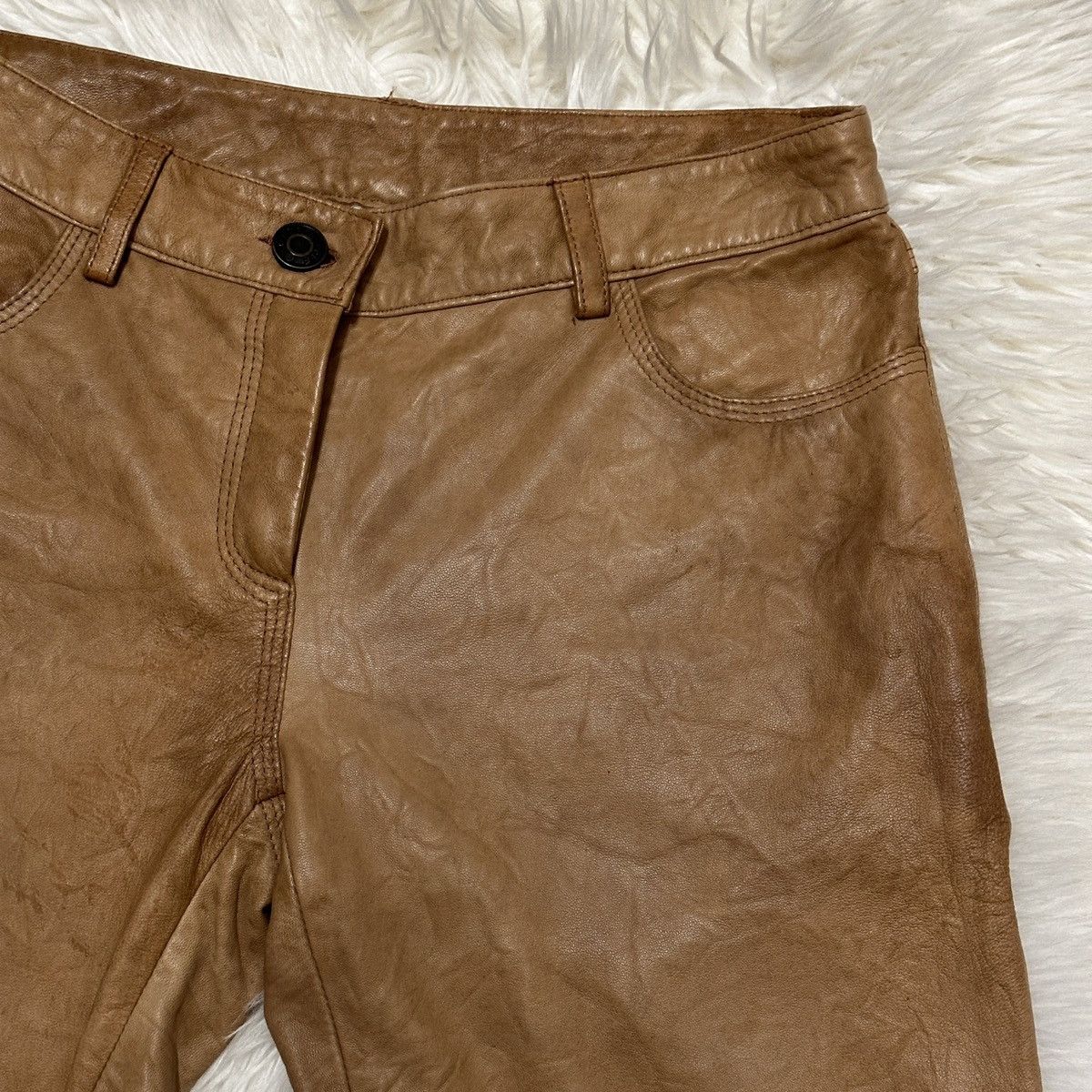 Other Cristinaeffe Made in Italy Shorts Leather 100% Size 28" / US 6 / IT 42 - 3 Thumbnail