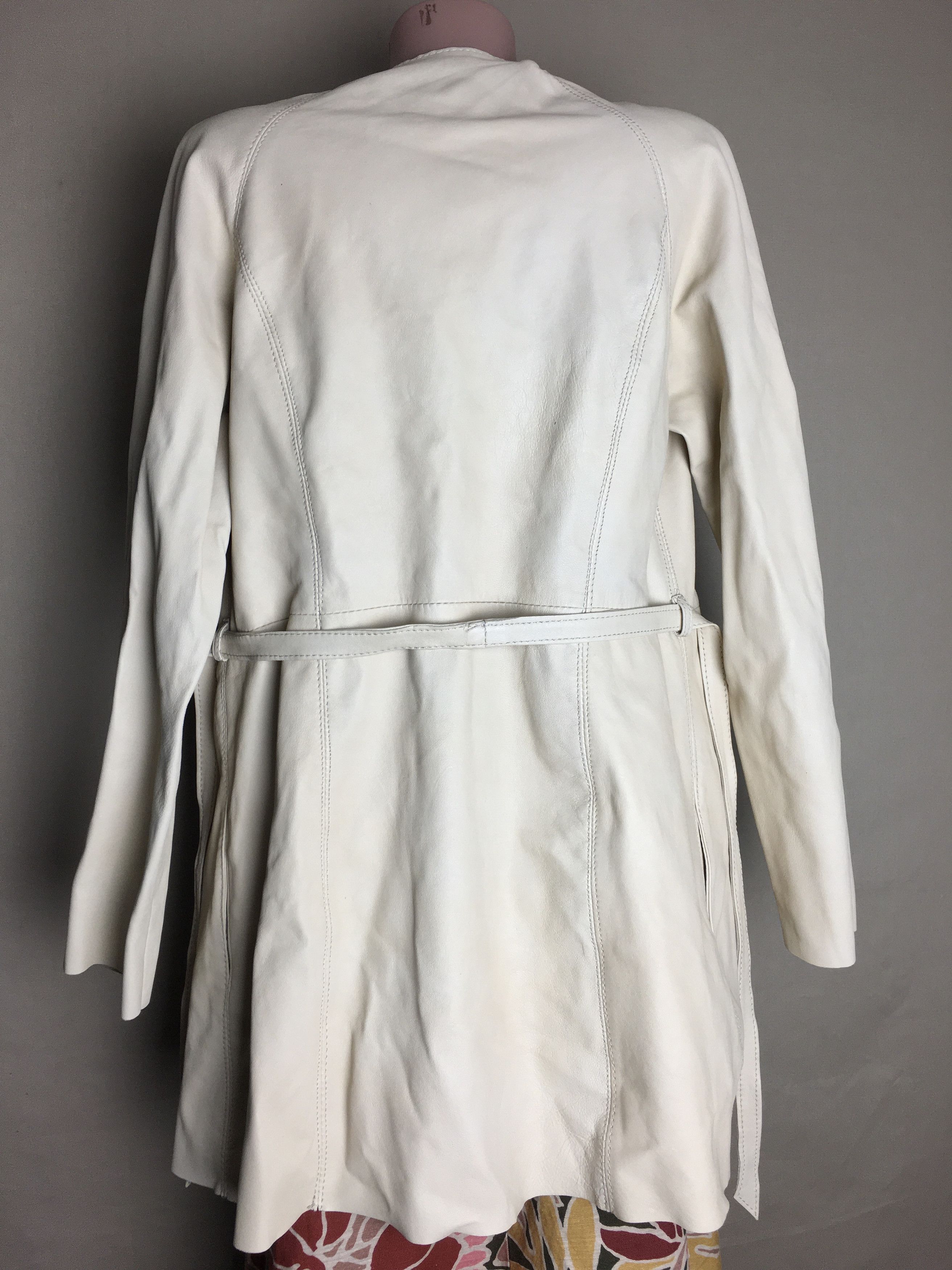 Imperial Imperial Ivory Leather Jacket Italy Size M / US 6-8 / IT 42-44 - 3 Thumbnail