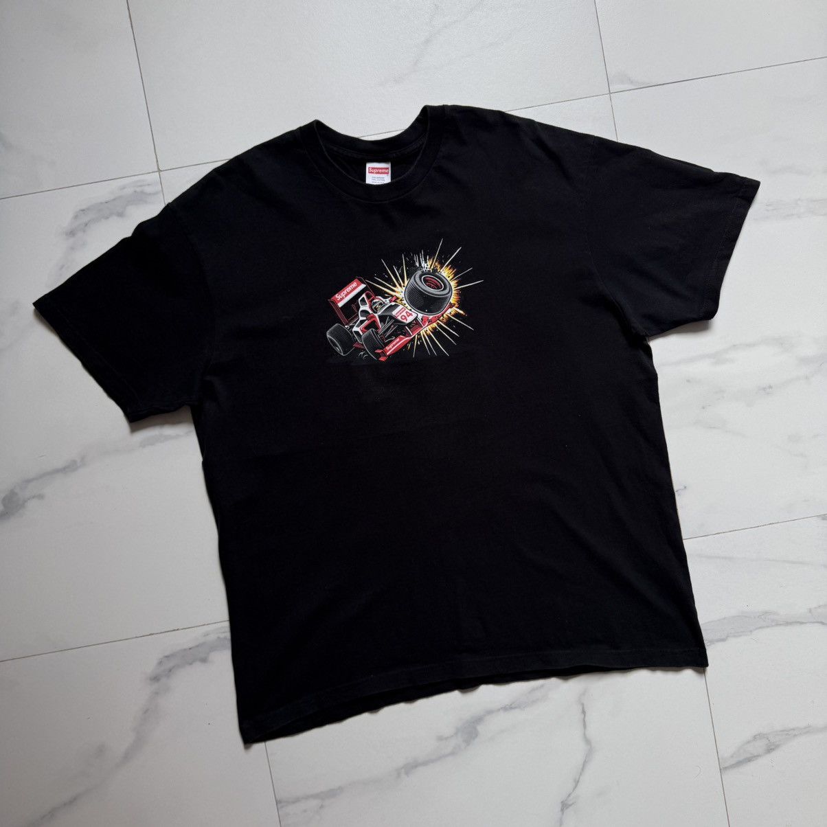 Supreme Supreme FW21 Crash Black Tee Size US XL / EU 56 / 4 - 3 Thumbnail
