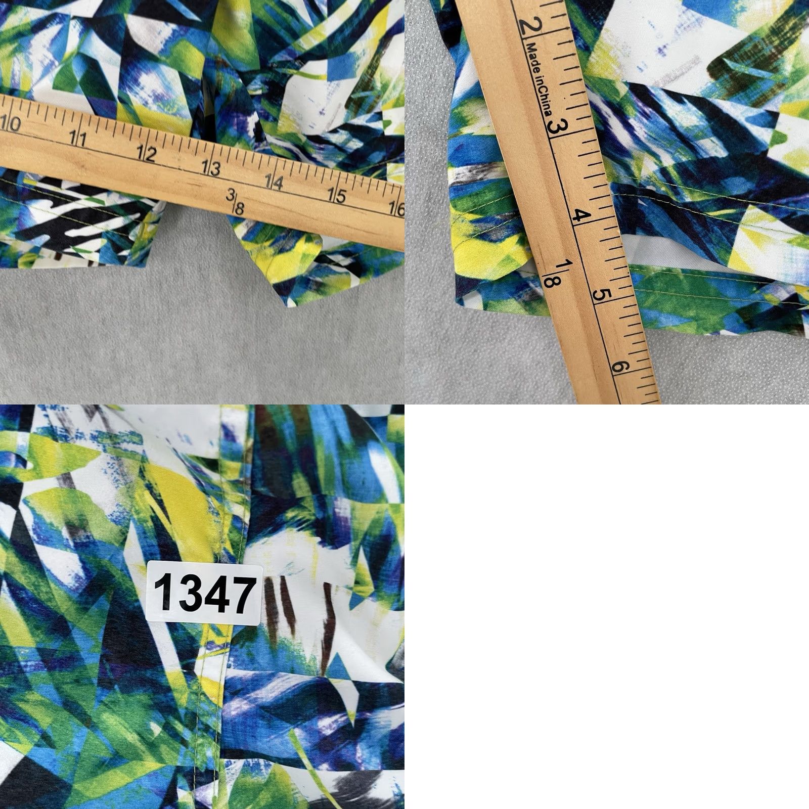 Hugo Boss HUGO BOSS Shorts Adult 2XL Green Blue Floral Swim Trunks Lined Mens XXL Size US 39 - 9 Thumbnail