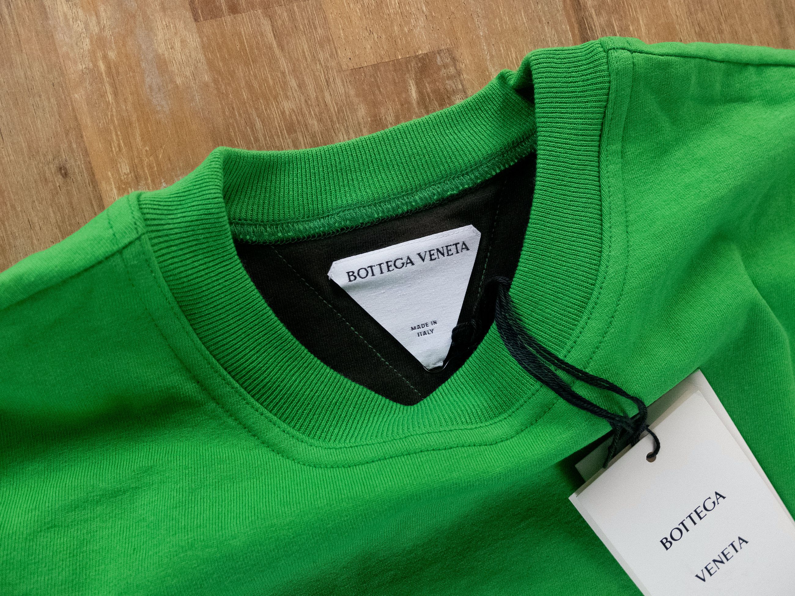 Bottega Veneta BOTTEGA VENETA parakeet green double layer t-shirt Medium q Size M / US 6-8 / IT 42-44 - 5 Thumbnail