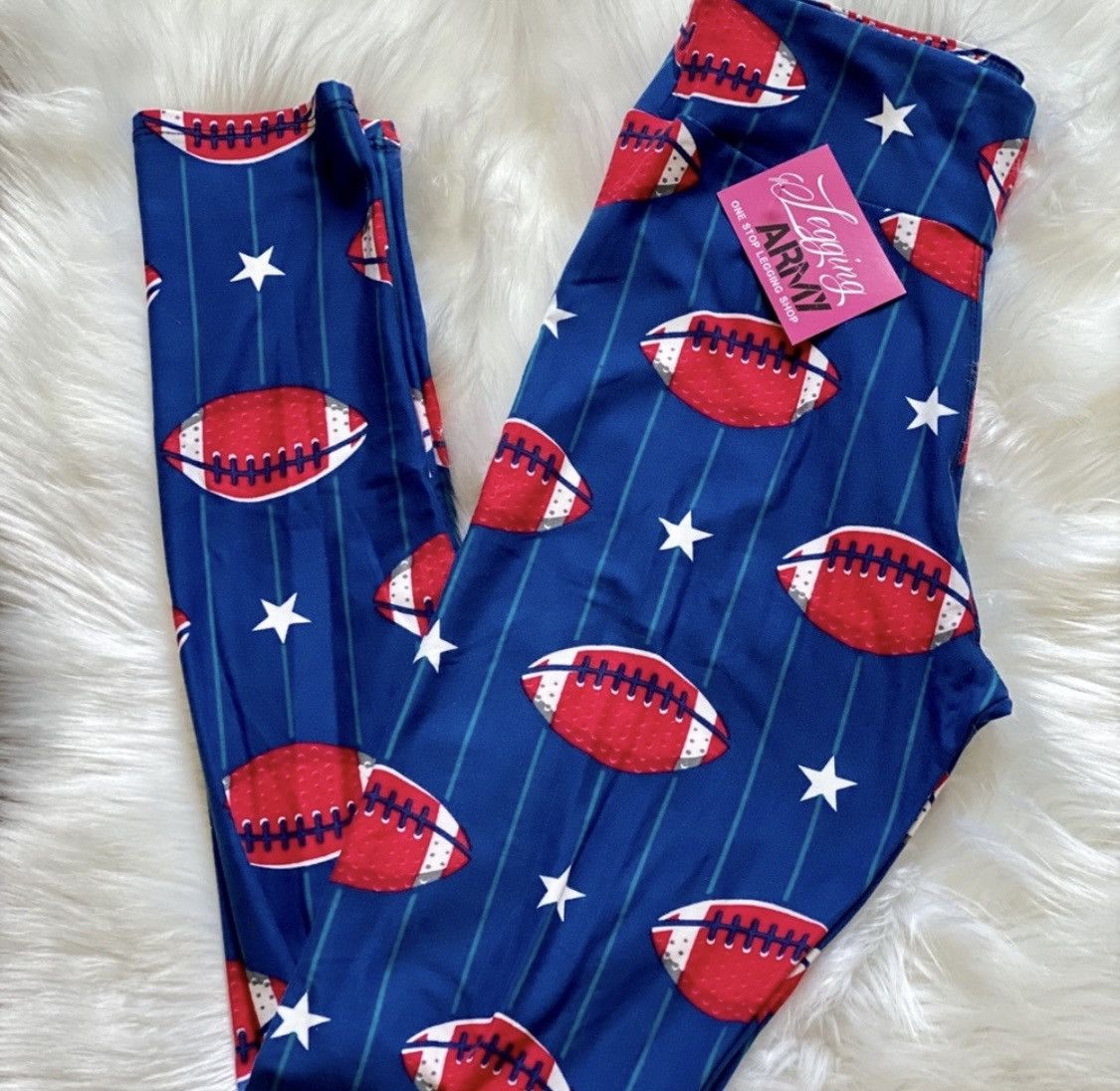 Other FOOTBALL PRINT MID RISE LEGGINGS OS Size 24" / US 00 / IT 34 - 1 Thumbnail