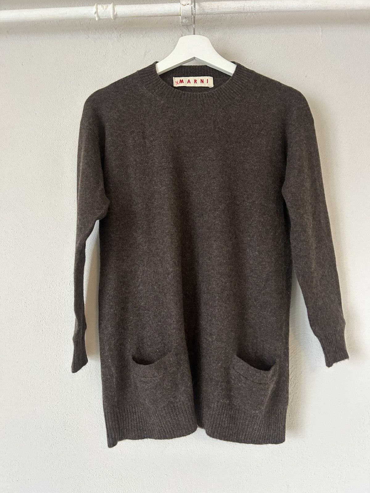 Marni Brown 100% Cashmere Sweater with Front Pockets - Size 44 Size M / US 6-8 / IT 42-44 - 1 Thumbnail