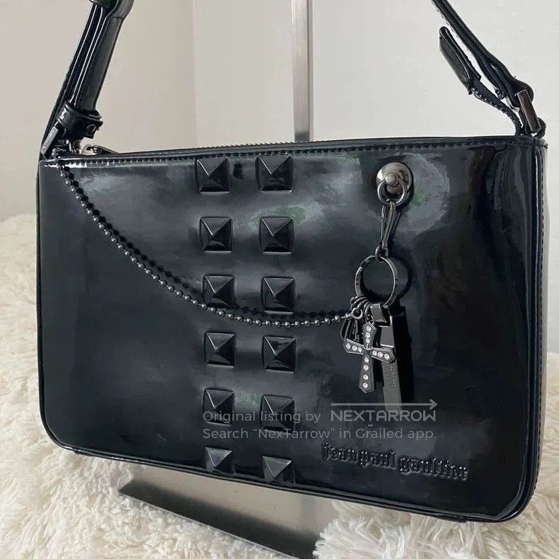 Jean Paul Gaultier Jean Paul Gaultier Black Patent Leather Shoulder Bag. Size ONE SIZE - 2 Thumbnail