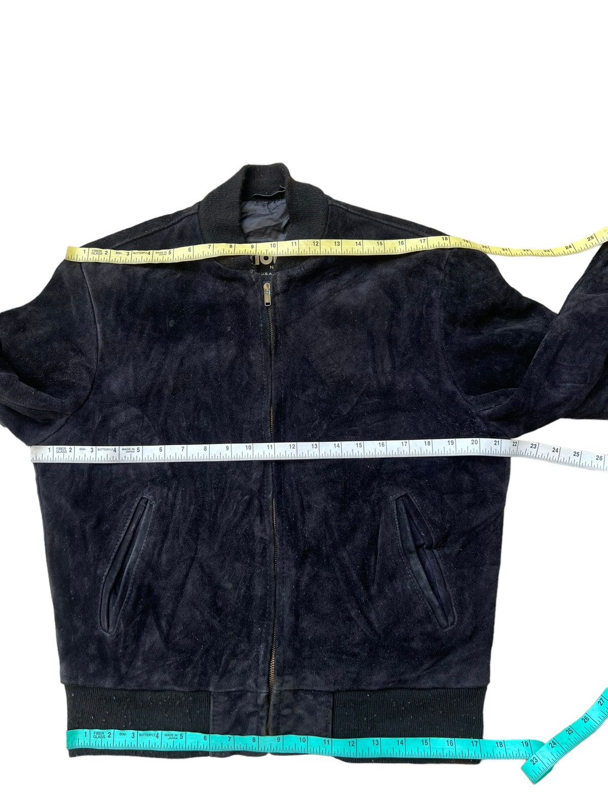 Schott 80s Schott N.Y.C. Patina Black Suede Leather Bomber Jacket Size US M / EU 48-50 / 2 - 3 Thumbnail