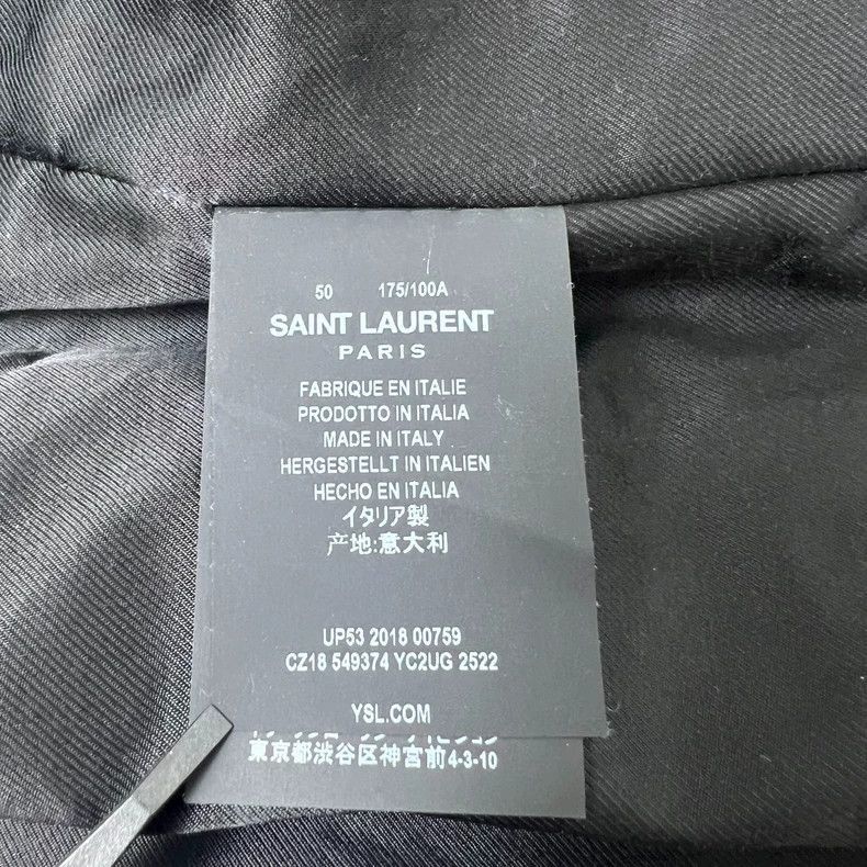 Saint Laurent Paris Saint Laurent Black Leather Biker Jacket- Size US L / EU 52-54 / 3 - 6 Thumbnail