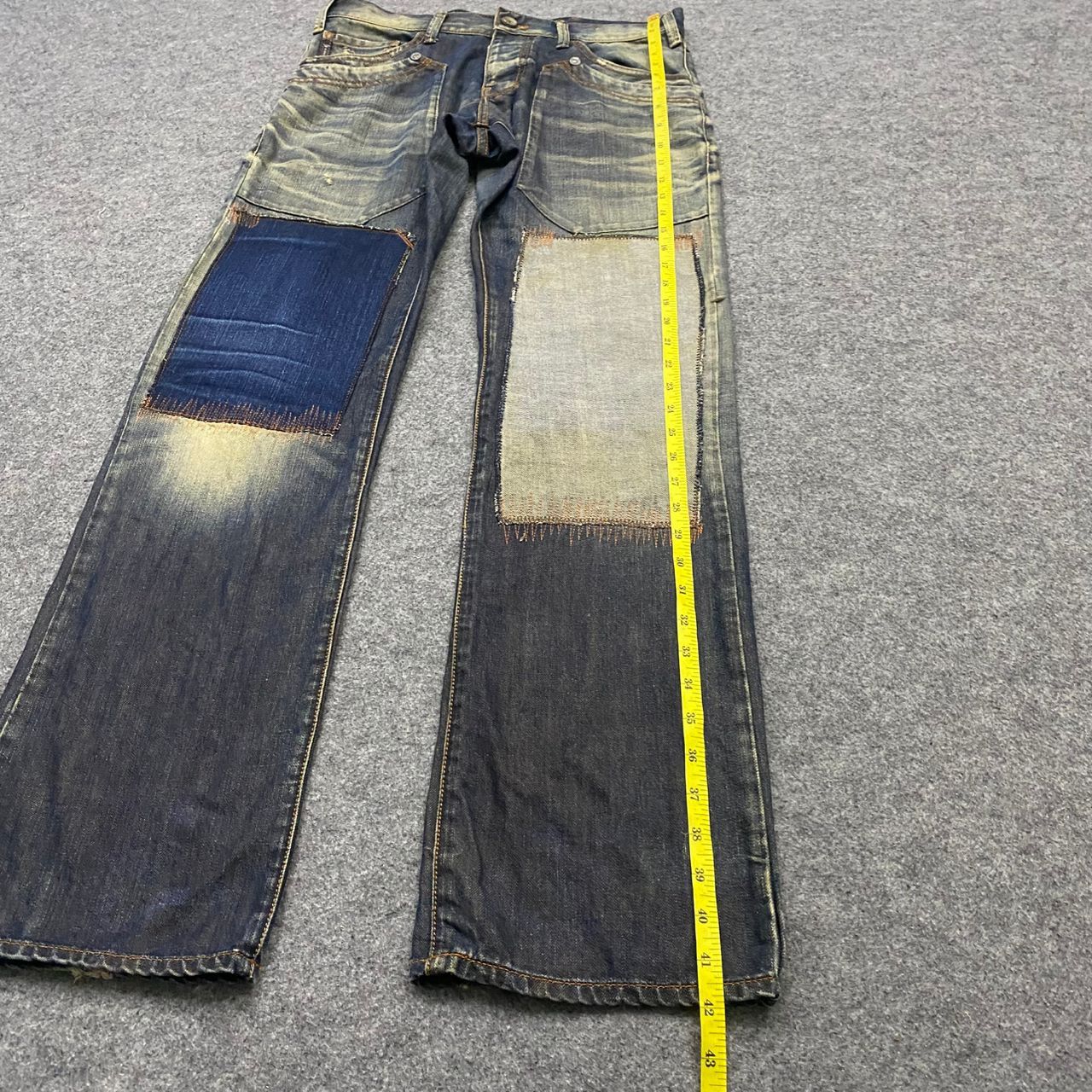Giorgio Armani 💥Best Offer💥Vintage Armani Jeans Patchwork Denim Size US 32 / EU 48 - 3 Thumbnail