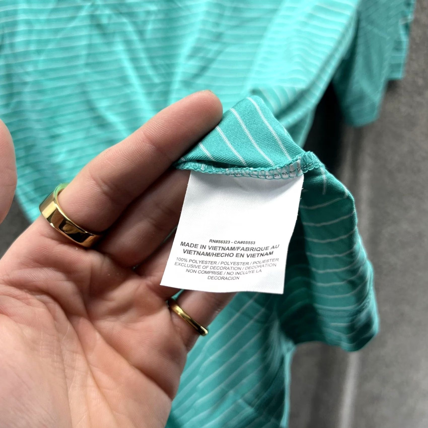 Nike Nike Golf Dri-FIT Polo Shirt Mens L Green Stripe Short Sleeve Size US L / EU 52-54 / 3 - 3 Thumbnail