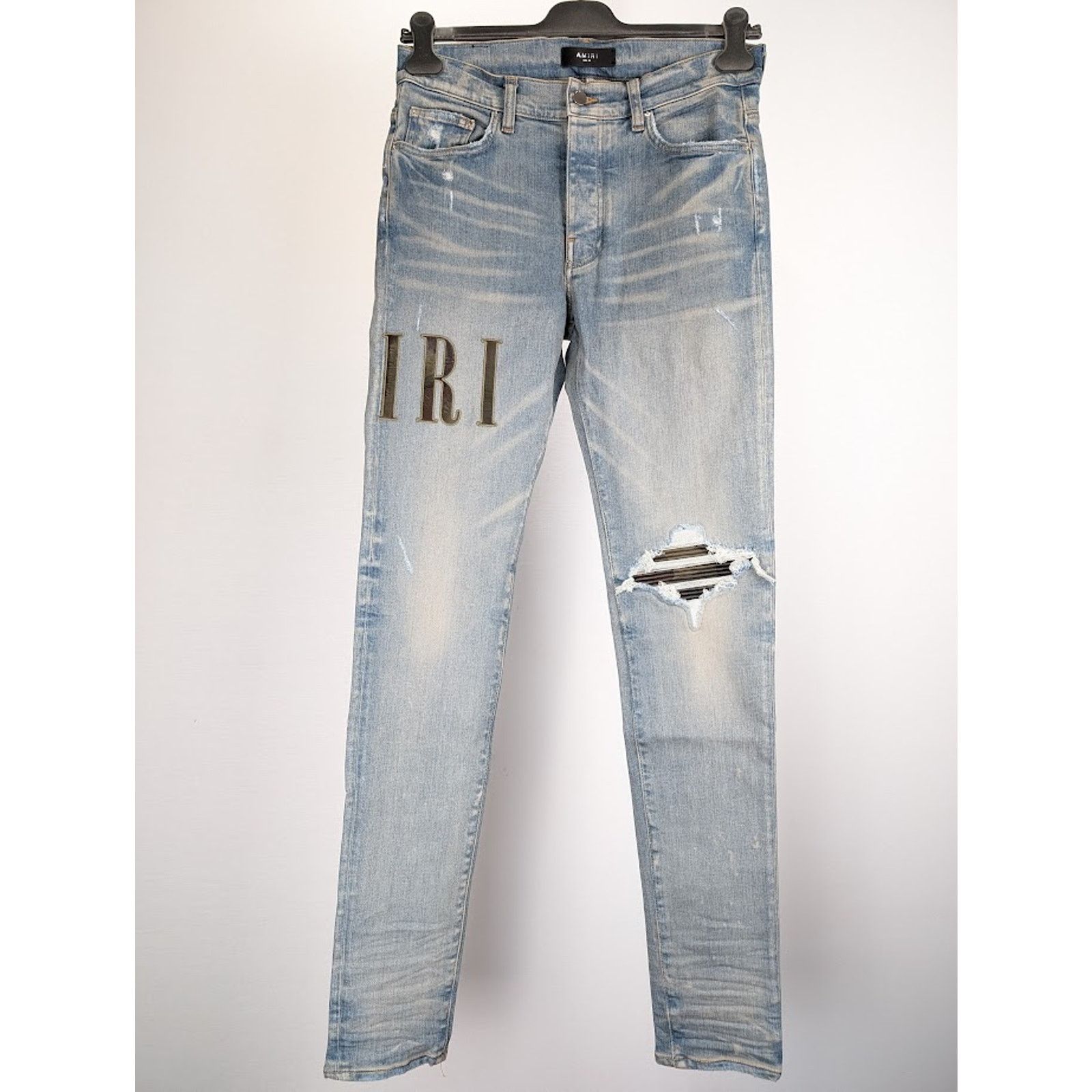 Amiri o1rshd1 Q:2 / Core Applique Jeans in Clay Indigo Size US 38 / EU 54 - 2 Thumbnail