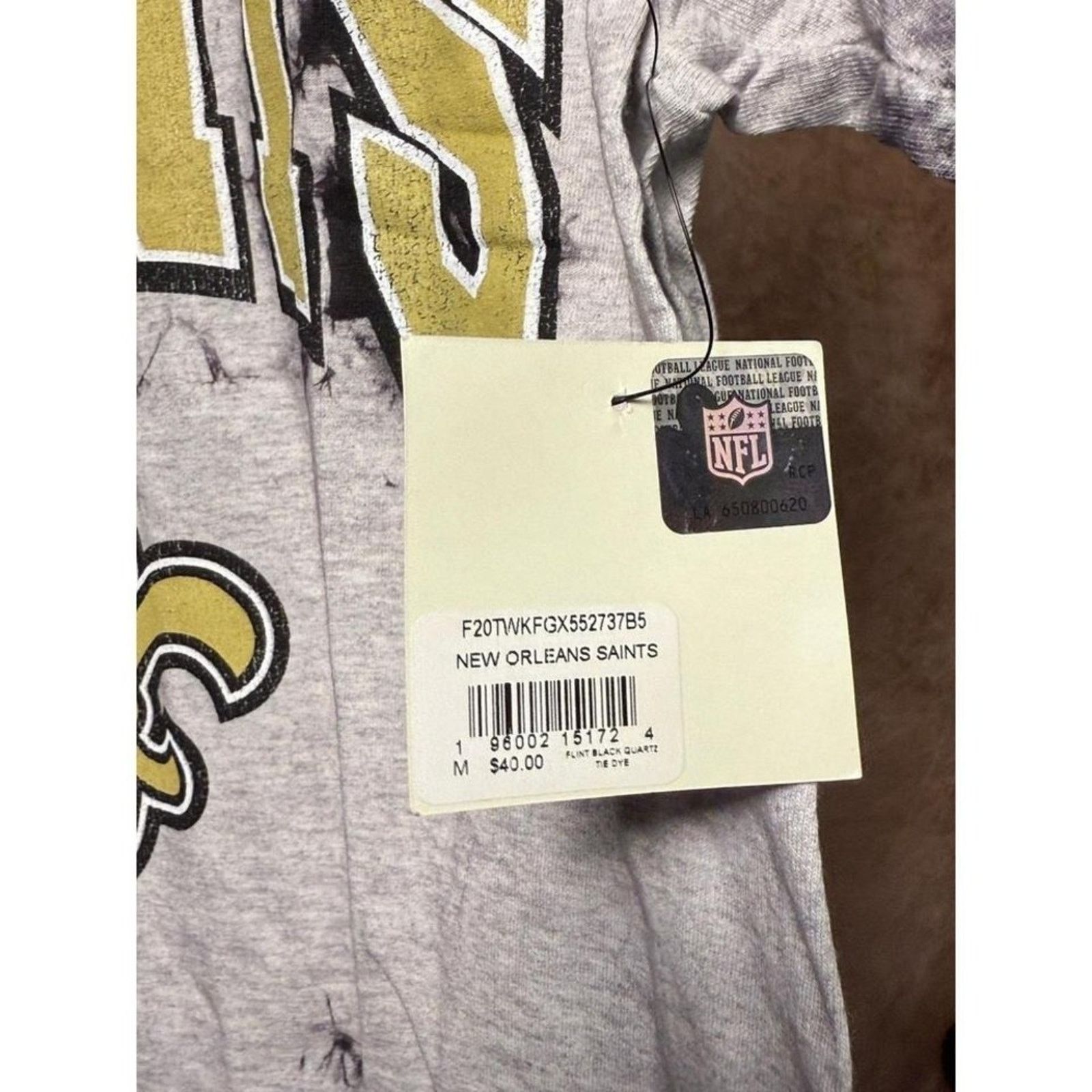 NFL Saints Vintage Tubular Tie-Dye Crop Tee Size M NWT Size M / US 6-8 / IT 42-44 - 6 Thumbnail