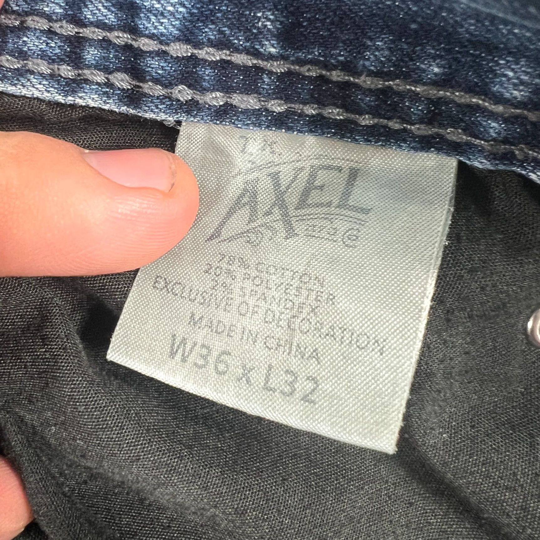Vintage VINTAGE TK AXEL Men's Jeans Slim Straight Blue 36x32 Regular Denim 5-Pocket Stretch Casual Mens Size US 36 / EU 52 - 7 Thumbnail