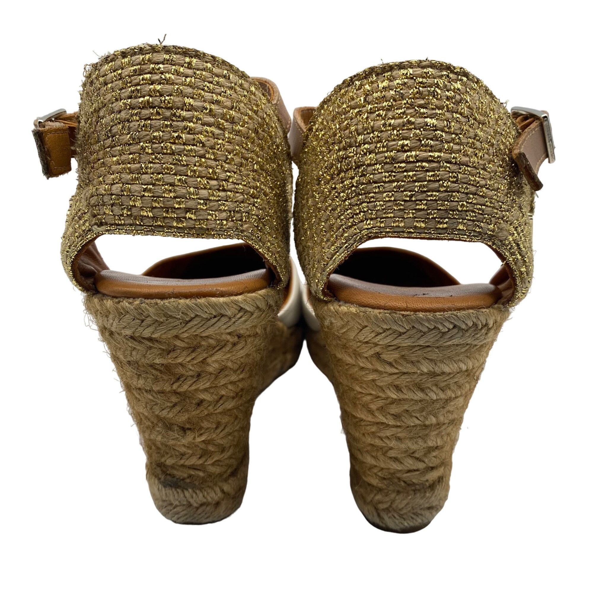 Kurt Geiger Kurt Geiger London Monty White/Gold wedge heel espadrilles W Size US 8 / IT 38 - 5 Thumbnail