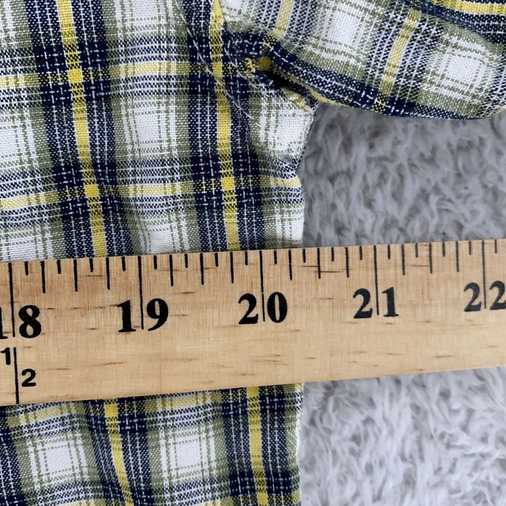 Carhartt Carhartt Shirt Mens Medium Yellow Blue Plaid Short Sleeve Button Up Cotton Work Size US M / EU 48-50 / 2 - 5 Thumbnail