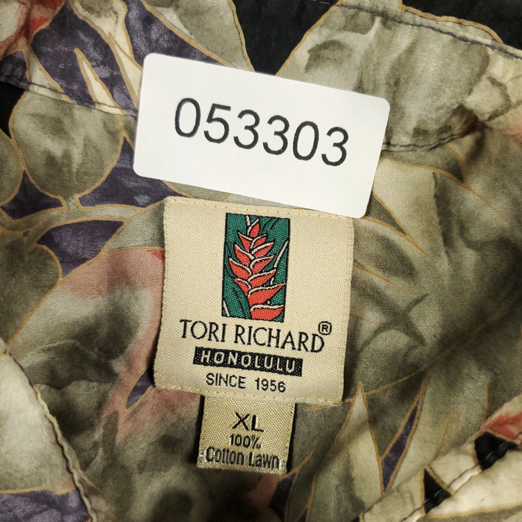 Tori Richard Tori Richard Shirt Mens XL Floral Hawaiian Button Up Short Sleeve Adult XL Brown Cotton Hawaiian Shirt Beach Aloha 1950s-Modern Mens Size US XL / EU 56 / 4 - 6 Thumbnail