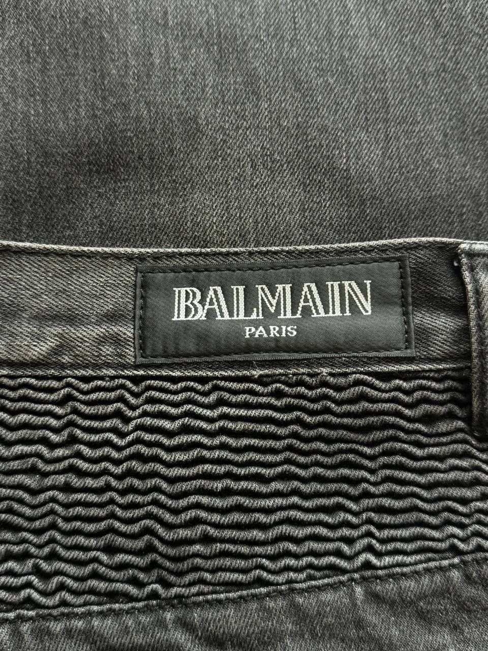 Balmain 🔥🔥 Vintage Balmain Grey Biker Jeans Size US 36 / EU 52 - 4 Thumbnail